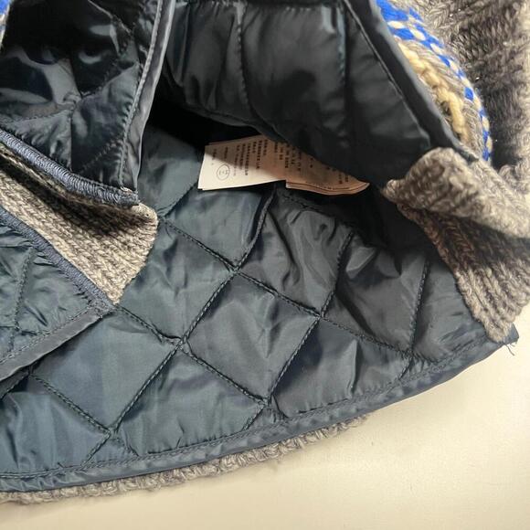 Abercrombie & Fitch Women’s Wool Blend Fair Isle Hoodie Sweater Jacket S Zip Up - Picture 3 of 11